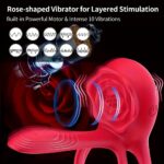 Vibrating Ring with Rose Clitoral Stimulator
